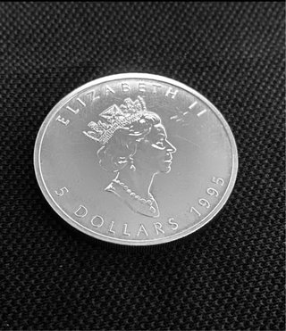 Moneda PLATA 5 Dollari CANADA 1995