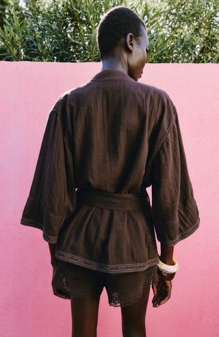 Chaqueta Kimono Bordada Zara Talla XS-S