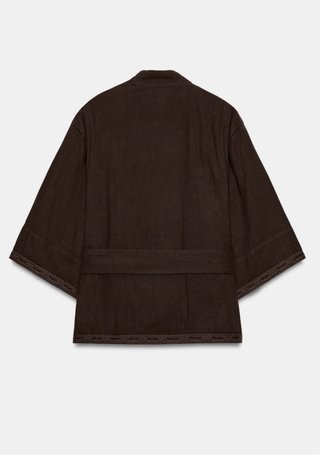 Chaqueta Kimono Bordada Zara Talla XS-S