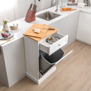 Armario para reciclaje con cajón extraíble, Mueble