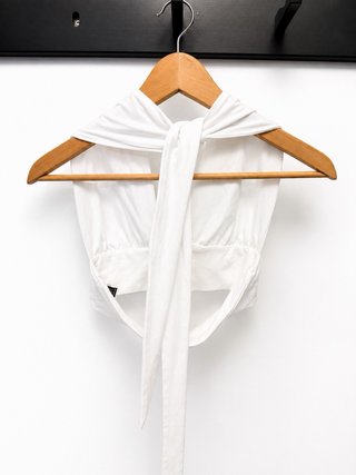 Top SHEIN blanco cruzado Talla XS