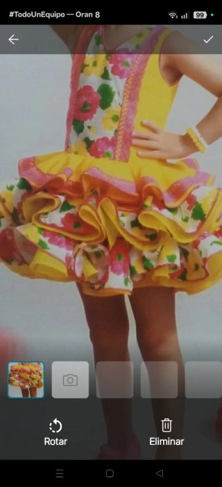 Vestido Flamenca Niña Talla 4 Años