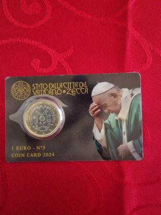 VATICANO n. 2  Coin Card da 1,00€ 2024 Francesco