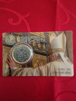 VATICANO n. 2  Coin Card da 1,00€ 2024 Francesco