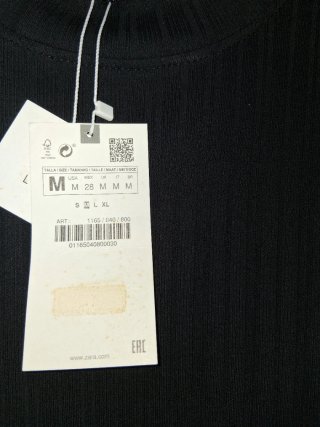 Vestido Zara Negro Talla M