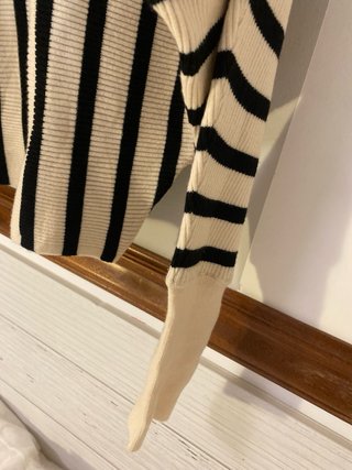Jersey de rayas beige y negro Talla M