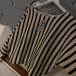 Jersey de rayas beige y negro Talla M