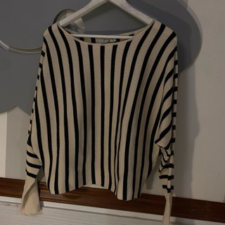 Jersey de rayas beige y negro Talla M