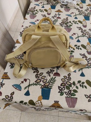 Mochila Parfois Beige y Verde Militar