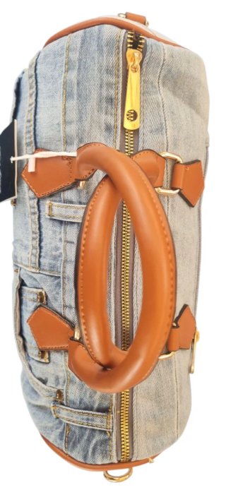 Bauletto in jeans con tracolla