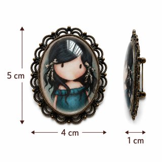 Broche Camafeo Vintage Bronce Gorjuss