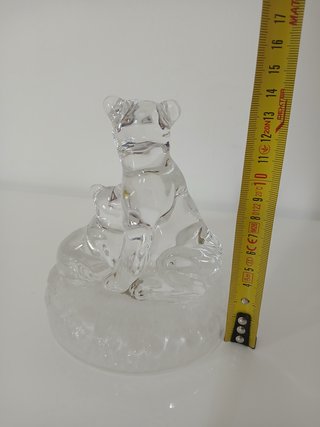 Statuina Leonessa con Cucciolo Cristallo RCR