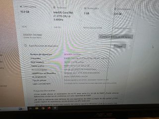 Ordenador de sobremesa i7-3770 16 gb