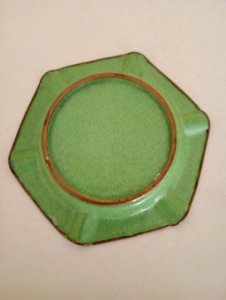 Platito/cenicero cloisonné China flores y pájaro