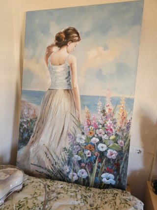 Cuadro XXL Mujer y Flores