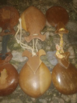 Castañuelas antiguas de madera