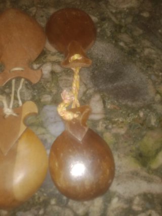 Castañuelas antiguas de madera