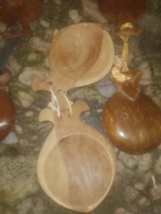 Castañuelas antiguas de madera