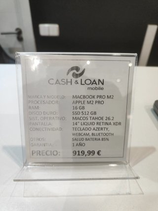 MacBook Pro M2 16GB 512GB SSD 2023