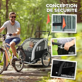 Carrito bici/paseo para niños
