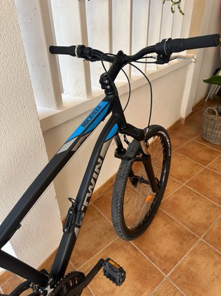 Bicicleta ROCKRIDER 340 ALUFRAME MTB Negra y Azul