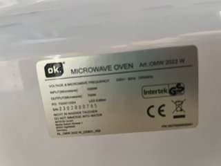 Microondas OK OMW 2022 W Solo 20L