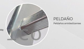 Escalera Aluminio 3x15 - 4+4+4 M - 80x25mm