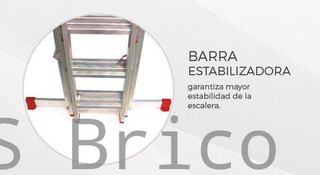 Escalera Aluminio 3x15 - 4+4+4 M - 80x25mm