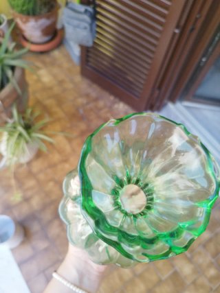 Vasetto in vetro verde