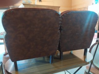 2 Sillones Vintage Piel Marrón