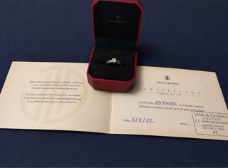 Anillo de ley 18k Joya & Diseño oro blanco nuevo