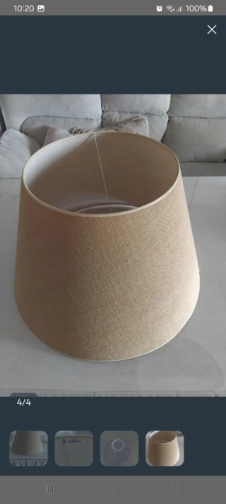 Pantalla de lámpara de tela beige