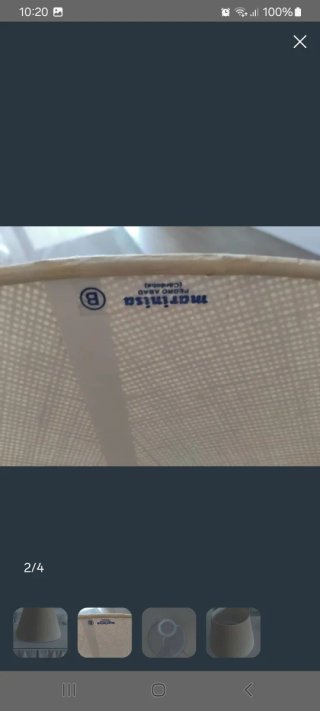 Pantalla de lámpara de tela beige