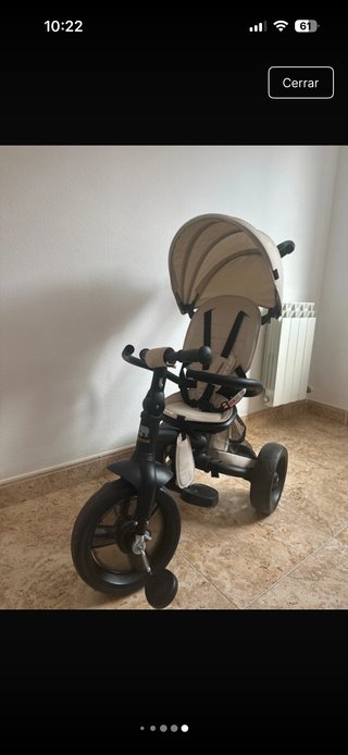 Triciclo bebé con capota y arnés