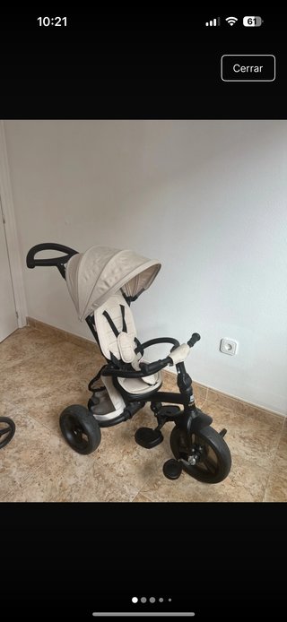 Triciclo bebé con capota y arnés