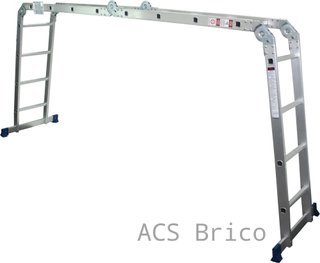 Escalera Multiusos Aluminio Profesional 4x4 Peldaños - 10087