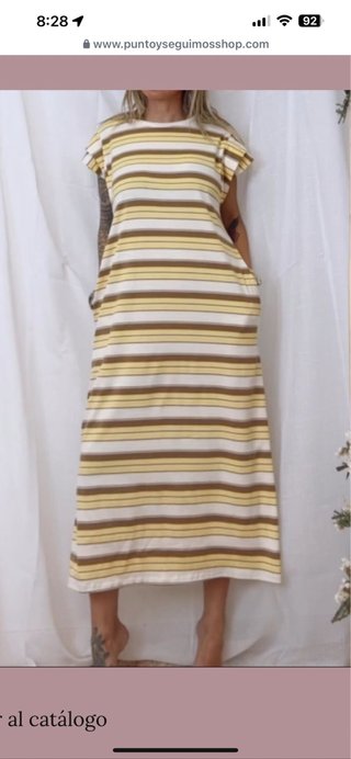 Vestido largo de rayas