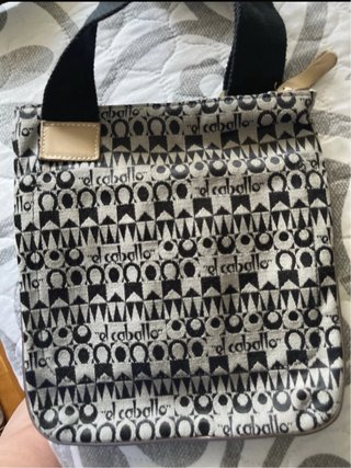 Bolso El Caballo Beige y Negro