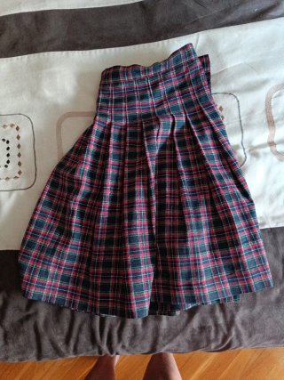 Falda de cuadros estilo colegial Colegio Dominicas