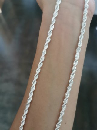 Collar plata laminada tirabuzón
