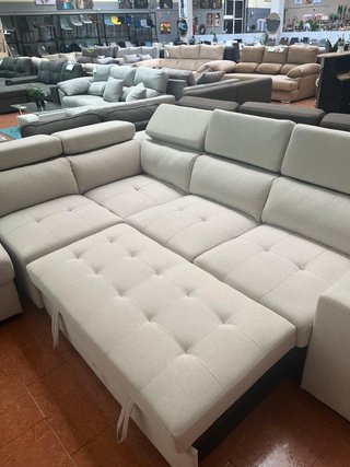 Sofá Cama Rinconera Bei + Puf