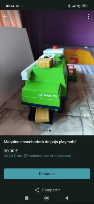 Cosechadora de paja Playmobil SAM-7X