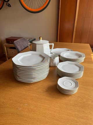 Vajilla Porcelana Alemana Octogonal
