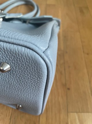 Bolso piel azul celeste