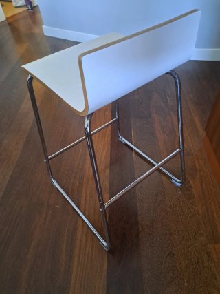 Taburete Alto Ikea Blanco Metal