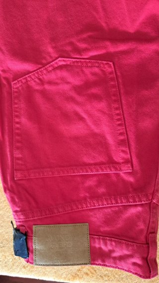 Pantalón vaquero mujer rojo. Talla 32/34