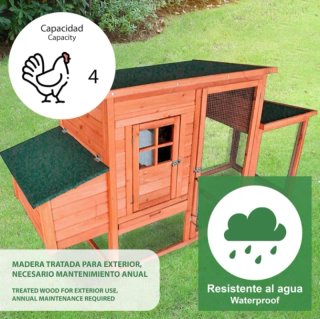 Gallinero de madera Madison – 193×71 cm