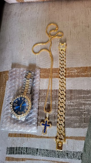 Conjunto Reloj y Joyería Hombre