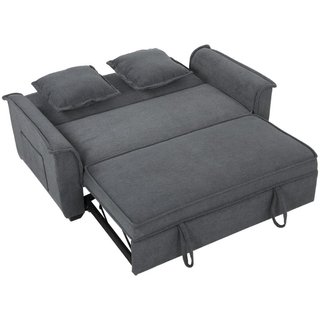 Sofá cama futón, respaldo ajustable, 2 plazas con