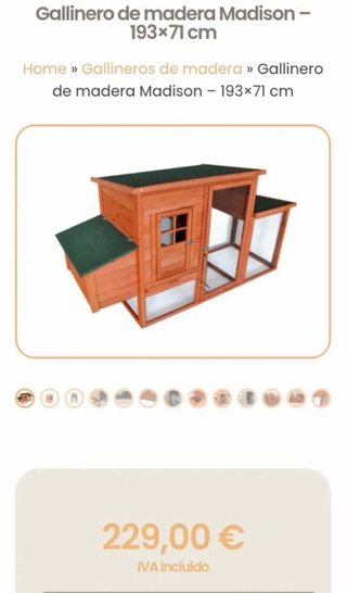 Gallinero Madera Madison Marrón/Verde 71x193x103
